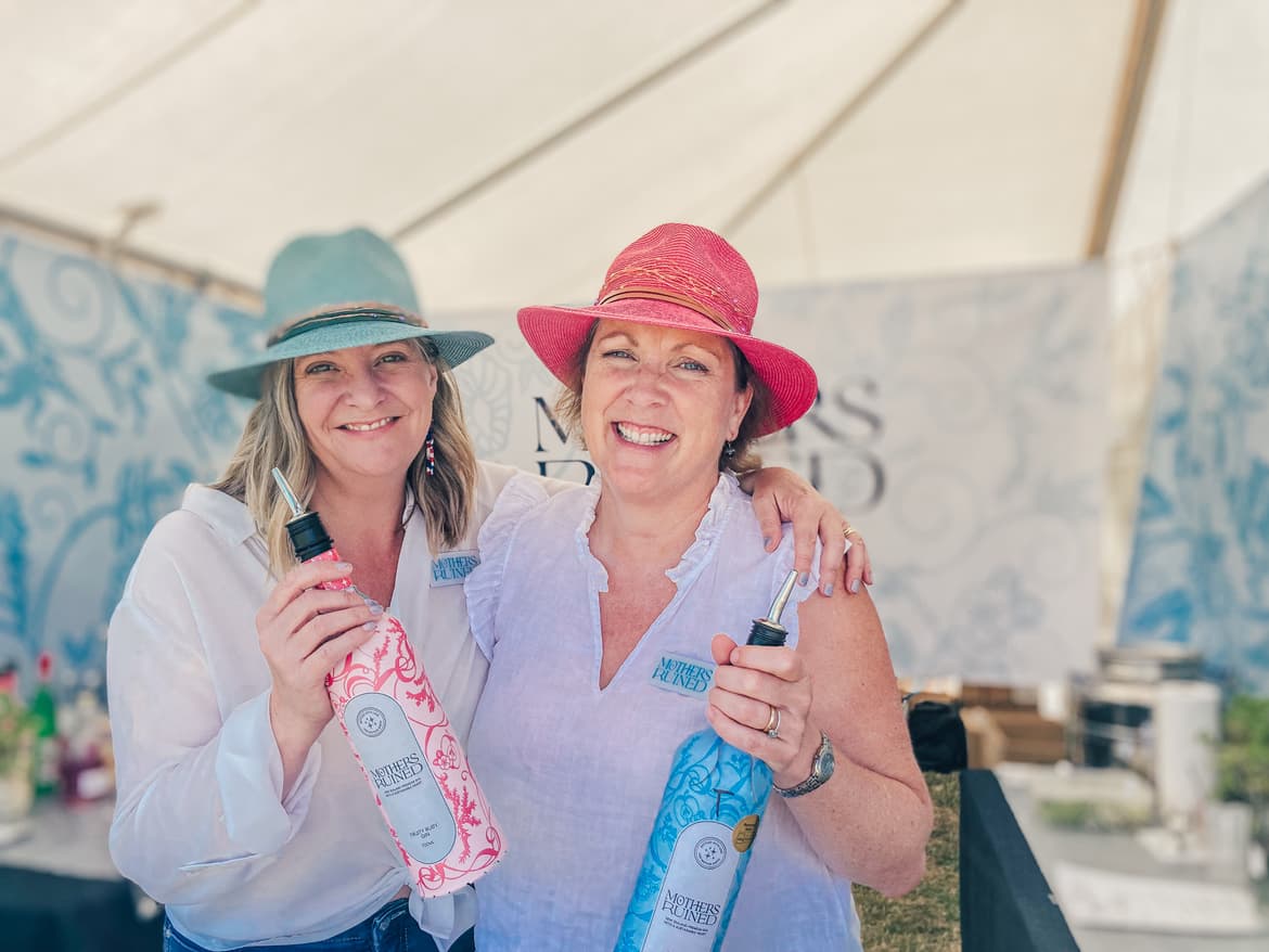 L to R, Helen Gower and Jo Davy, co-founders of Mothers Ruined Gin